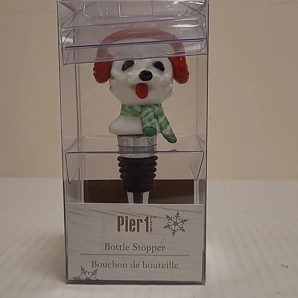 NWOT 2016 Pier 1 Puppy Wine Bottle Stopper